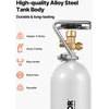CO2 balionas. 2kg. plieno lydinys. DIN477 vožtuvas. alaus pilstymui (be dujų)