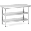 Darbo stalas su 3 lygiais plieno 120 x 60 cm iki 600 kg