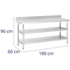 Darbo stalas su atbraila 2 lentynos 180x60 cm