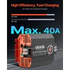 DC/DC akumuliatoriaus įkroviklis 12V 40A (500W). švino. ličio. AGM. GEL tipams