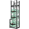 Dujų balionų stovas. 1x22.7kg + 2x13.6kg + 3 mažiems balionams. 39.5x33x126.5 cm