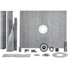 Dušo padėklo komplektas 1219x1524 mm centrinis 508 mm flanšas hidroizoliacinė membrana