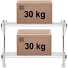 Dviejų lygių sieninė lentyna iš plieno iki 60 kg