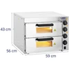 Dviguba picos krosnis 2 x 40 cm 3000W 230V nerūdijantis plienas