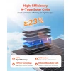 Dvipusiai saulės elementų skydeliai 2 vnt. po 100 W. N tipo monokristaliniai. IP67. MC4 lizdas