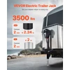 Elektrinis priekabos domkratas 1588 kg. 7 kontaktų kištukas. eiga 240-815 mm. juodas