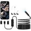 Endoskopo kamera su apšvietimu Apžiūros kamera con 8 LED apšvietimu con kabeliu Semirigido da 5 m boroskopas HD 1920P con Zoom 2X Impermeabile IP67 per Auto kabeliu Idraulico
