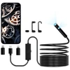 Endoskopo kamera su apšvietimu Apžiūros kamera HD 1920P con 8 + 1 Luce LED boroskopas a dvigubu lęšiu con Zoom 2X kabeliu Serpente da 5 m Impermeabile IP67 per Auto