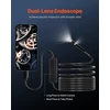 Endoskopo kamera su apšvietimu Apžiūros kamera HD 1920P con 8 + 1 Luce LED boroskopas a dvigubu lęšiu con Zoom 2X kabeliu Serpente da 5 m Impermeabile IP67 per Auto