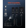 Endoskopo kamera su apšvietimu Apžiūros kamera HD 1920P con 8 + 1 Luci LED boroskopas a dvigubu lęšiu con Zoom 2X kabeliu Serpente da 3 m Impermeabile IP67 per Auto
