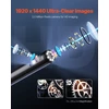 Endoskopo kamera su apšvietimu Apžiūros kamera HD 1920P con 8 + 1 Luce LED boroskopas a dvigubu lęšiu con Zoom 2X kabeliu Serpente da 5 m Impermeabile IP67 per Auto