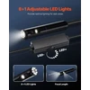 Endoskopo kamera su apšvietimu Apžiūros kamera HD 1920P con 8 + 1 Luci LED boroskopas a dvigubu lęšiu con Zoom 2X kabeliu Serpente da 3 m Impermeabile IP67 per Auto