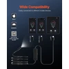 Endoskopo kamera su apšvietimu Apžiūros kamera con 8 LED apšvietimu con kabeliu Semirigido da 3 m boroskopas HD 1920P con Zoom 2X Impermeabile IP67 per Auto kabeliu Idraulico