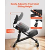 Ergonominė klūpėjimo kėdė su atlošu. reguliuojamas aukštis. laikomoji 120 kg