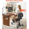 Ergonominė klūpėjimo kėdė su atlošu. reguliuojamas aukštis. laikomoji 120 kg
