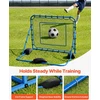 Futbolo atmušimo tinklas 147 x 117 cm. PE tinklas su reguliuojamu kampu ir geležiniu rėmu. sportinėms treniruotėms