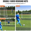 Futbolo atmušimo tinklas 8 x 6 pėdų. geležinis rėmas. sulankstomas. su krepšiu