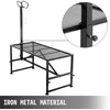 Galvijų ir ožkų kirpimo stovas su tiesiu galvos laikikliu 130x58 cm metalinis rėmas juodas