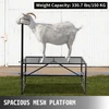 Galvijų ir ožkų kirpimo stovas su tiesiu galvos laikikliu 130x58 cm metalinis rėmas juodas