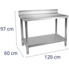 Gastronominis darbo stalas 120x60 cm nerūdijantis plienas
