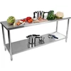 Gastronominis plieno darbo stalas su lentyna 200x60cm