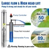 Giliavandenis siurblys su slėgio jungikliu 550W 50 l/min 89 m kėlimo aukštis 20 m laidas skersmuo 82 mm