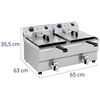 Gruzdintuvė Dviguba elektrinė gruzdintuvė 230 V 3200W 13 L