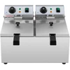 Gruzdintuvė Elektrinė dviguba gruzdintuvė 230 V 2 x 3200W 2 x 8 L nerūdijantis plienas