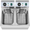 Gruzdintuvė Elektrinė dviguba gruzdintuvė 230 V 2 x 3200W 2 x 8 L nerūdijantis plienas
