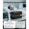 Grynosios sinusoidės invertorius 4000 W 12 V DC į 230 V AC su LCD ekranu