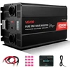 Grynosios sinusoidės invertorius 4000 W 12 V DC į 230 V AC su LCD ekranu