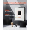 Hibridinis saulės inverteris 3000W 24V DC į 230V AC su integruotu MPPT 80A reguliatoriumi