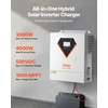 Hibridinis saulės inverteris 3500W 24V DC į 230V AC su integruotu MPPT 100A reguliatoriumi
