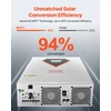 Hibridinis saulės inverteris 3500W 24V DC į 230V AC su integruotu MPPT 100A reguliatoriumi