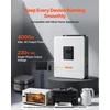 Hibridinis saulės inverteris 4000W 24V DC į 230V AC MPPT 120A su WiFi moduliu