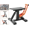 Hidraulinė motociklo keltuvo estakada. keliamoji galia 200 kg. aukštis 255–460 mm