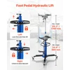 Hidraulinis keltuvas su pedalu apkrova 600 kg dviguba teleskopinė pavara aukštis 880-1760 mm