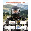 Integralus moto šalmas su dviguba vizieriu. dydis M. ECE 22.06/DOT. juodas