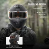 Integralus motociklininko šalmas su Bluetooth jungtimi. keičiamais stiklais. dydis L. juodas