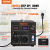 Įtampos keitiklis 110V-220V. 2000VA. 4 lizdai. USB 5V