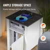 Kaimiško stiliaus svetainės staliukai. 2 vnt.. su spintele. USB lizdais ir LED apšvietimu. balta