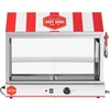 Karštų dešrainių šildytuvas su vitrina 2400 W 30-110°C