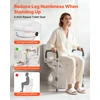 Keliamoji WC sėdynė su porankiais. aliuminio rėmas. apkrova iki 159 kg. pakėlimas 127 mm