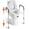 Keliamoji WC sėdynė su porankiais. aliuminio rėmas. apkrova iki 159 kg. pakėlimas 127 mm