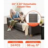 Kiliminės plytelės 610 x 610 mm. 24 vnt.. minkštos. modulinės. tamsiai rudos spalvos. 8.9 m²