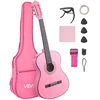Klasikinė gitara 960 mm. medinė. pradedantiesiems. nailoninės stygos. rožinė
