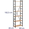 Knygų lentyna 6 lentynos 150 kg juoda/geltona