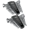 Kombinuotų raktų komplektas su spragtuku 30 vnt. Cr-V plienas SAE 1/4-1 col. ir metrinės 8-24 mm
