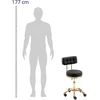 Kosmetinė kėdė iki 150 kg juodos/aukso spalvos