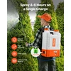 Kuprinis purkštuvas su vežimėliu. 15 l bakas. slėgis 0-94 PSI. 6 antgaliai